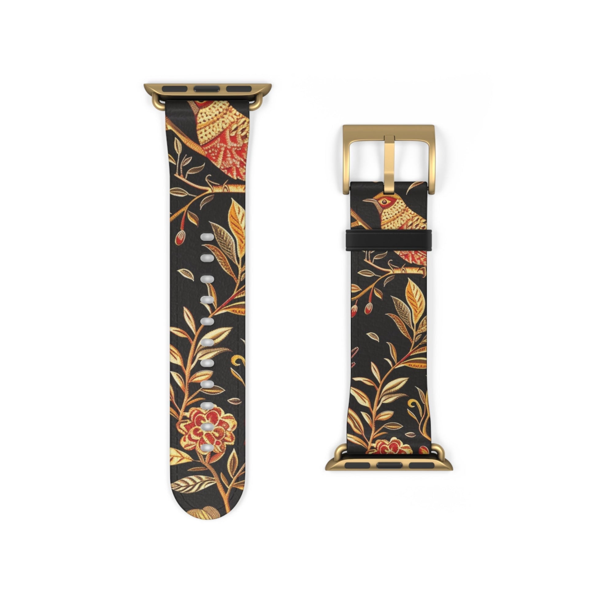 Floral Autumn Watch Band – Vintage Fall Leaves Apple Watch Strap - DIGITAL X