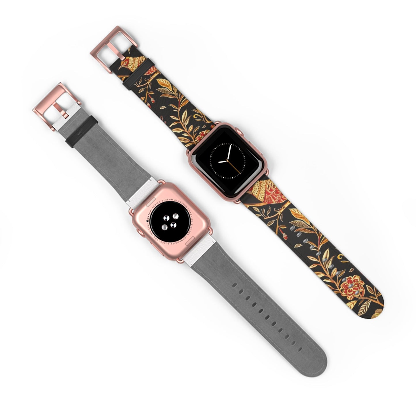 Floral Autumn Watch Band – Vintage Fall Leaves Apple Watch Strap - DIGITAL X