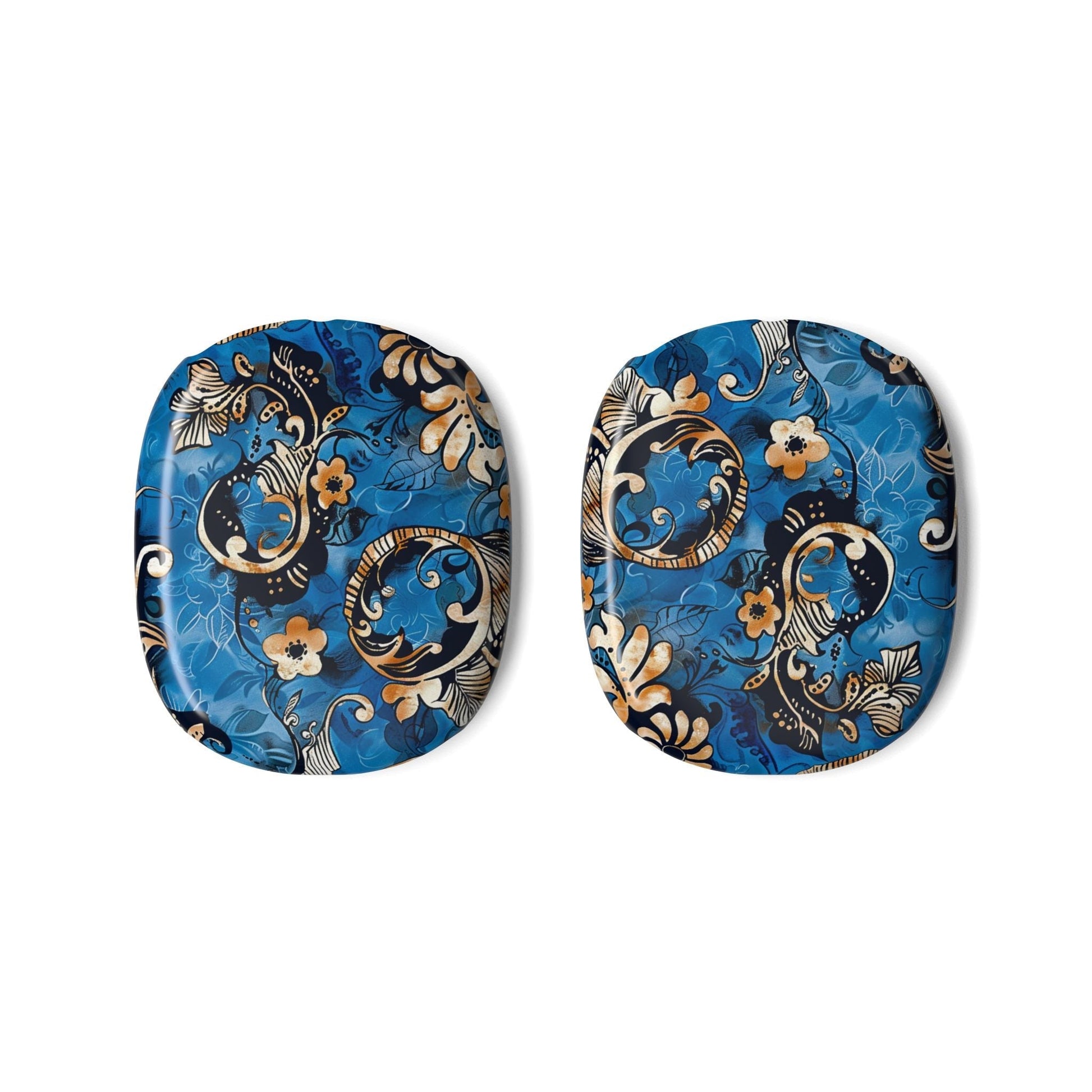 Floral Baroque AirPod Max Case – Blue Decorative Headphone Covers - DIGITAL X