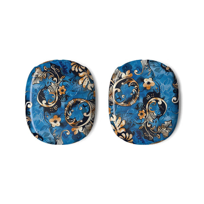 Floral Baroque AirPod Max Case – Blue Decorative Headphone Covers - DIGITAL X