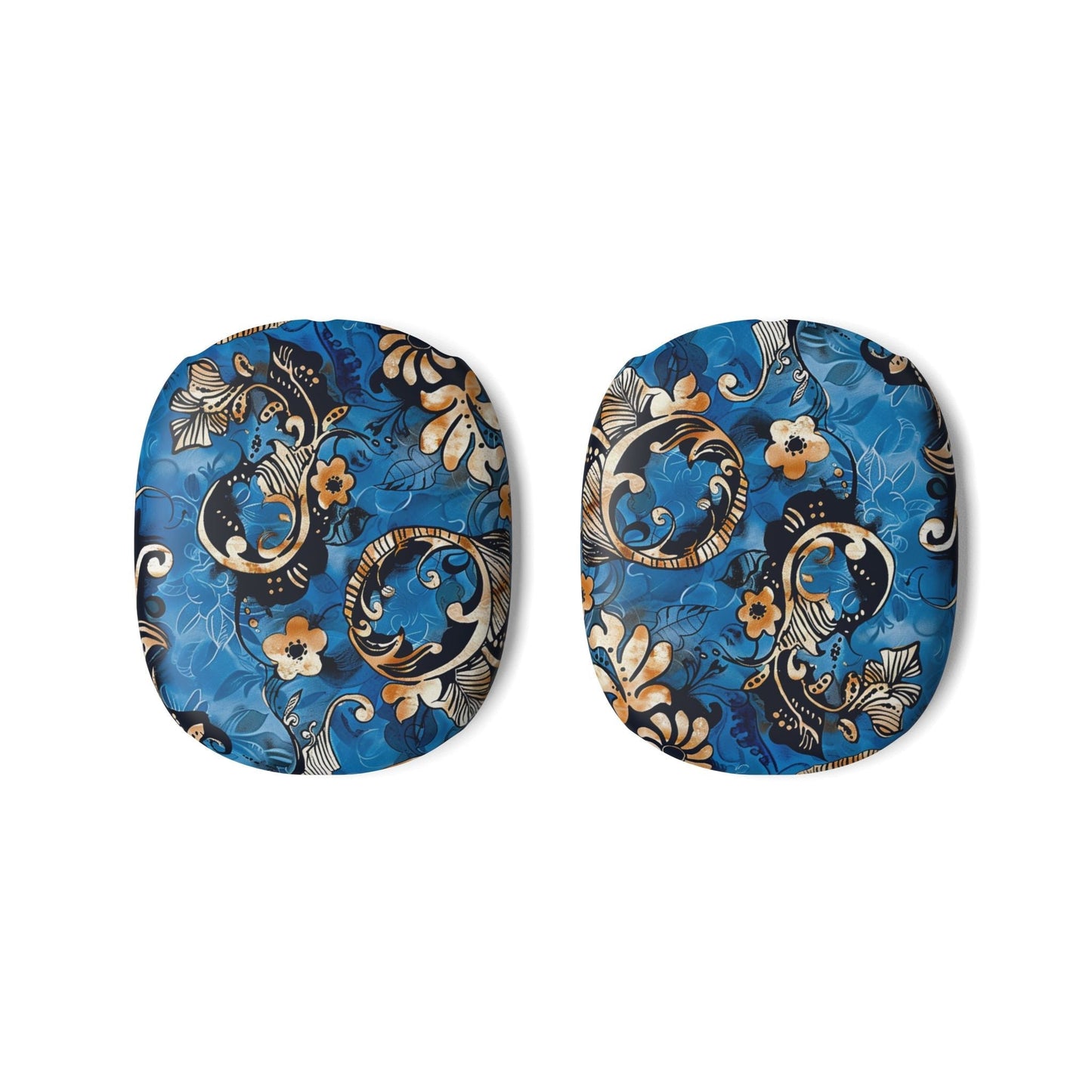 Floral Baroque AirPod Max Case – Blue Decorative Headphone Covers - DIGITAL X