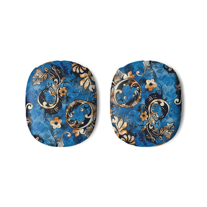 Floral Baroque AirPod Max Case – Blue Decorative Headphone Covers - DIGITAL X