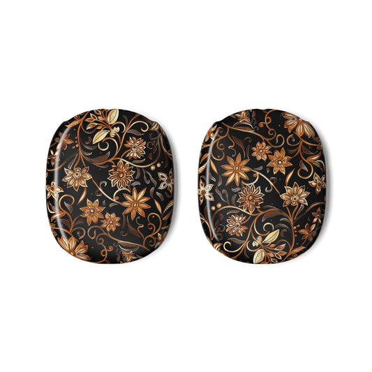 Floral Baroque AirPod Max Case — Vintage Gold Black Earcup Skins - DIGITAL X