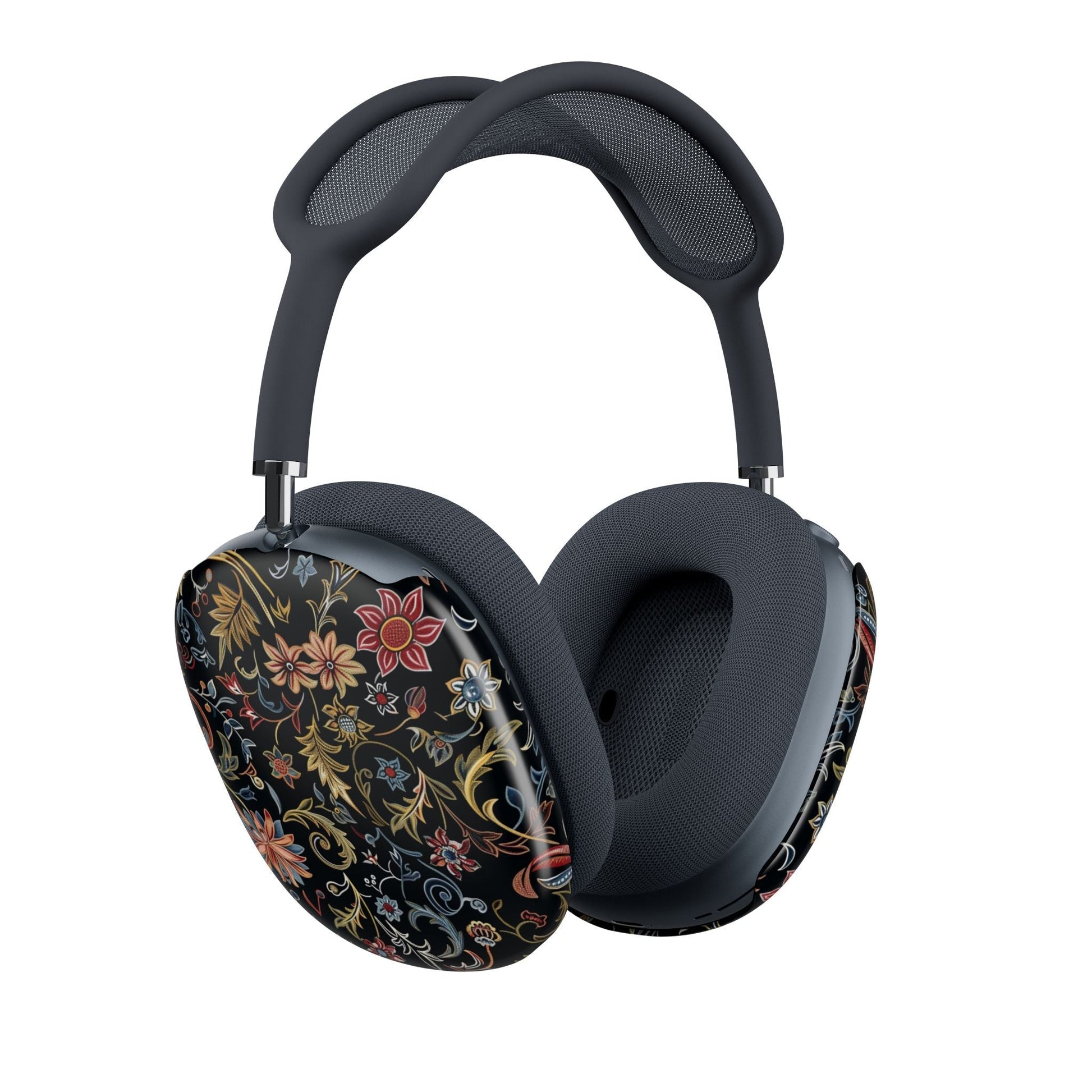 Floral Baroque AirPods Max Case — Vintage Black Floral Protective Covers - DIGITAL X