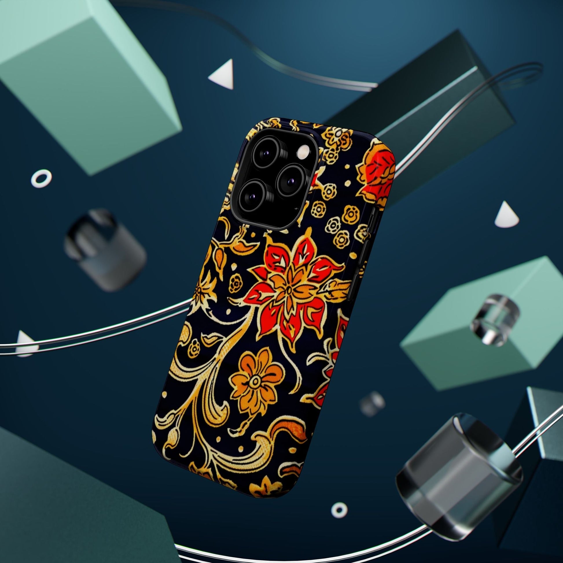 Floral Baroque Magnetic Impact Phone Case - DIGITAL X