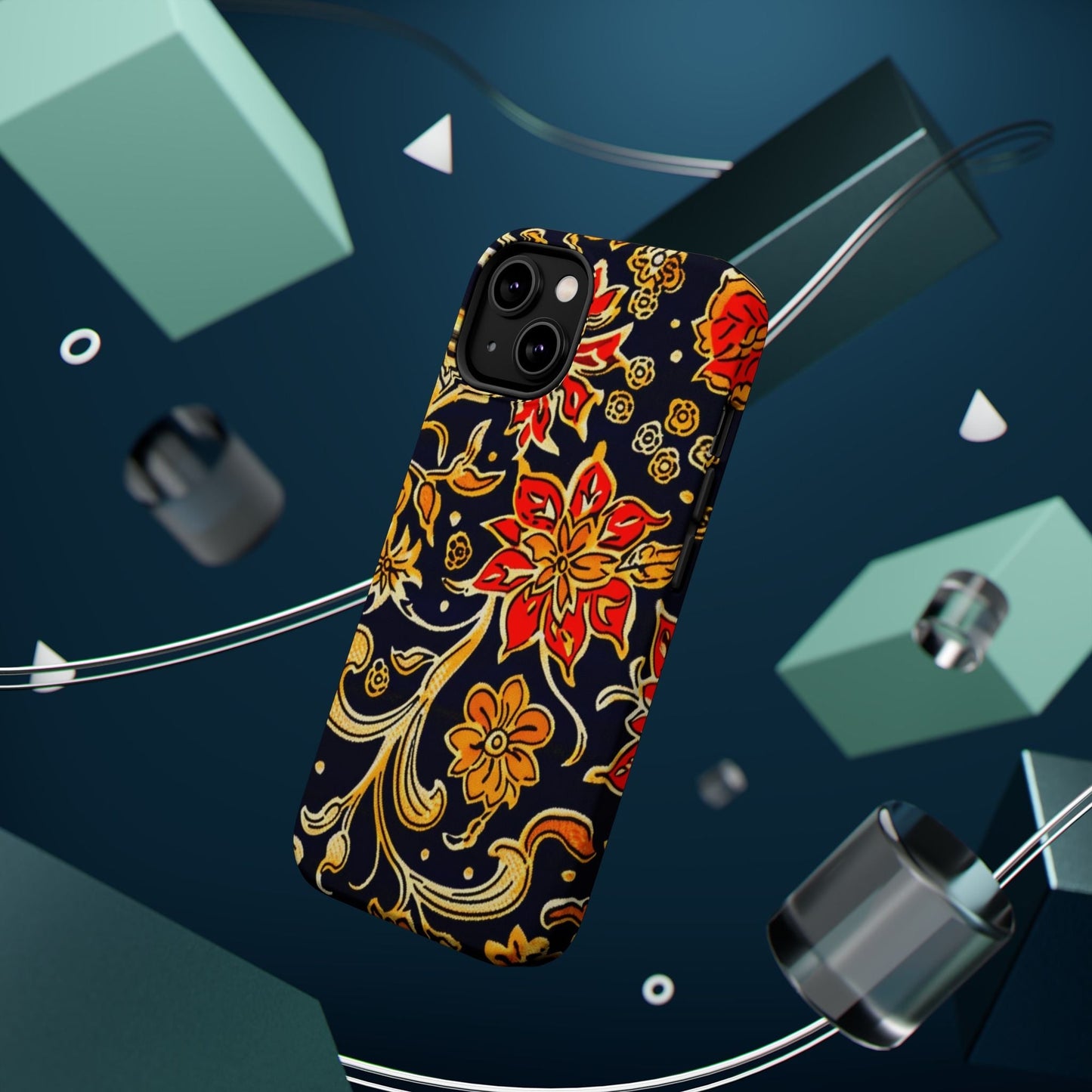 Floral Baroque Magnetic Impact Phone Case - DIGITAL X