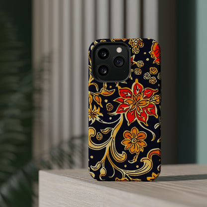 Floral Baroque Magnetic Impact Phone Case - DIGITAL X