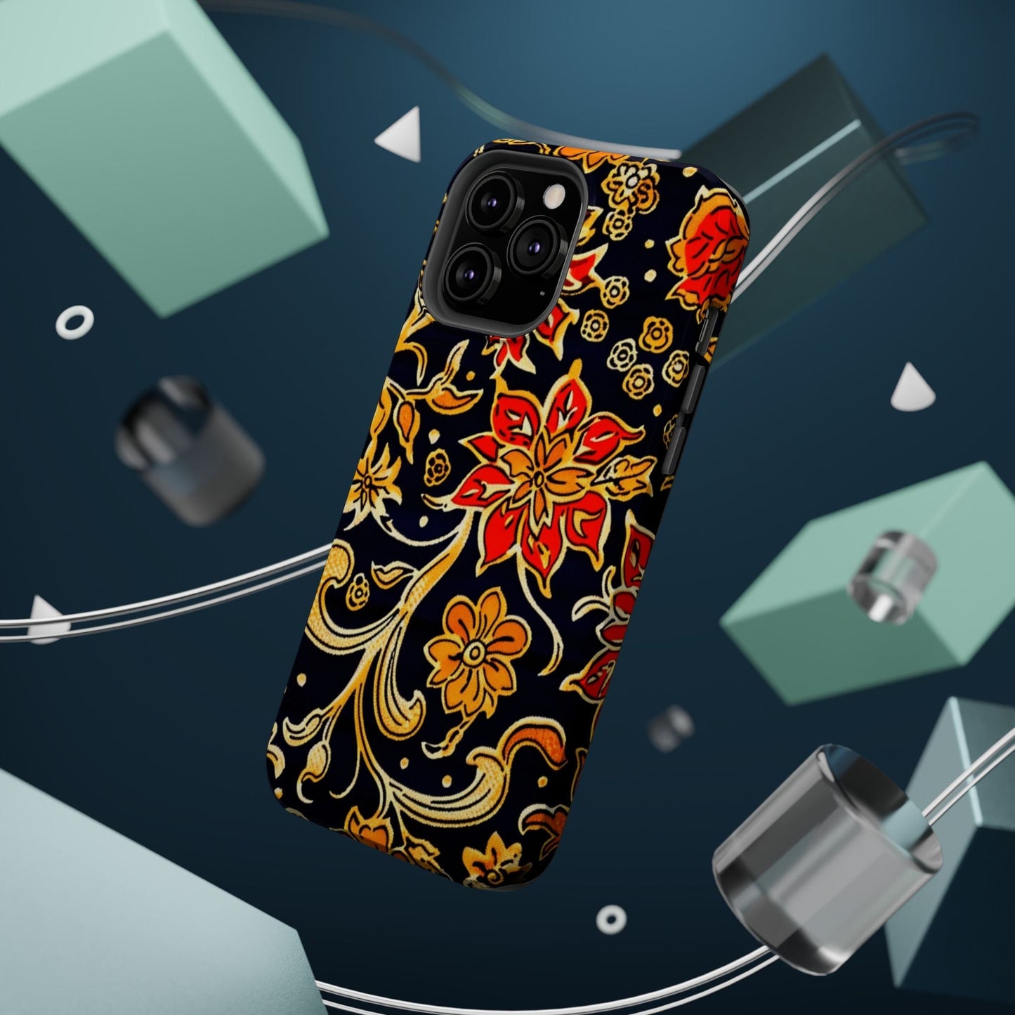Floral Baroque Magnetic Impact Phone Case - DIGITAL X