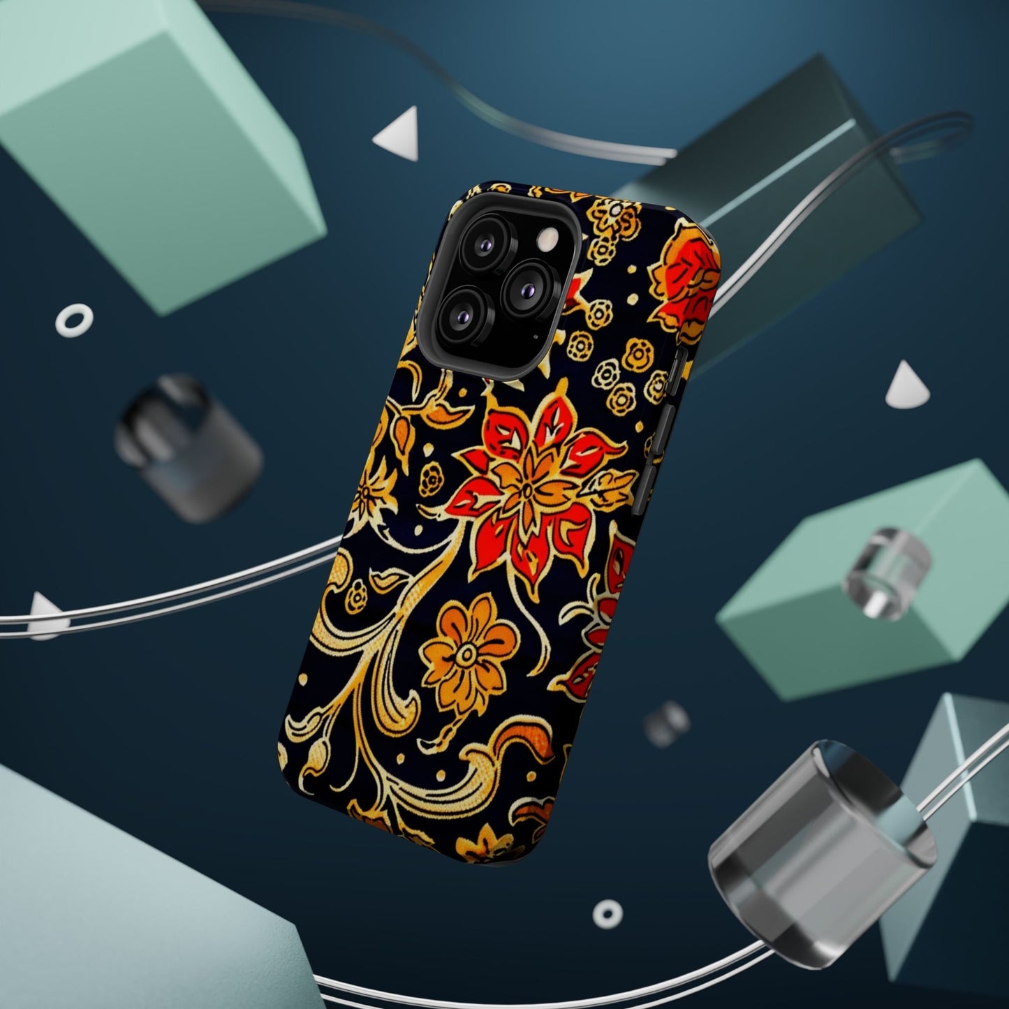 Floral Baroque Magnetic Impact Phone Case - DIGITAL X