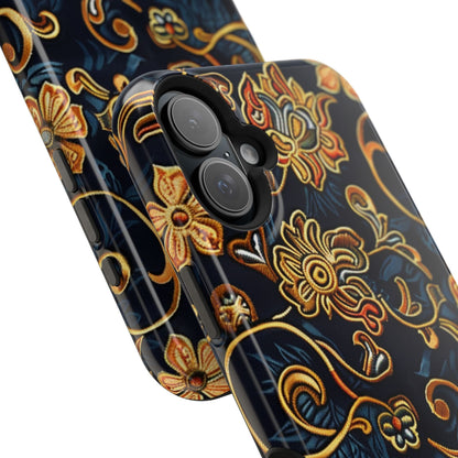 Floral Baroque Magnetic Impact - Resistant Phone Case - DIGITAL X