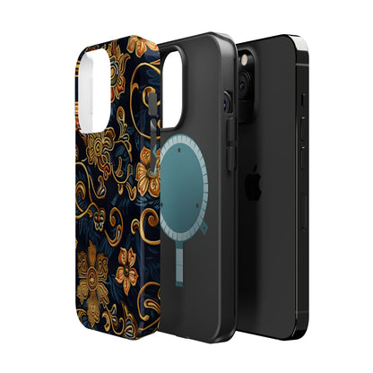 Floral Baroque Magnetic Impact - Resistant Phone Case - DIGITAL X