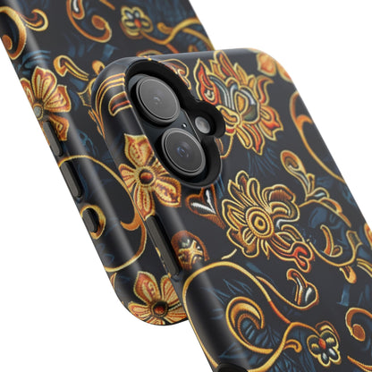Floral Baroque Magnetic Impact - Resistant Phone Case - DIGITAL X