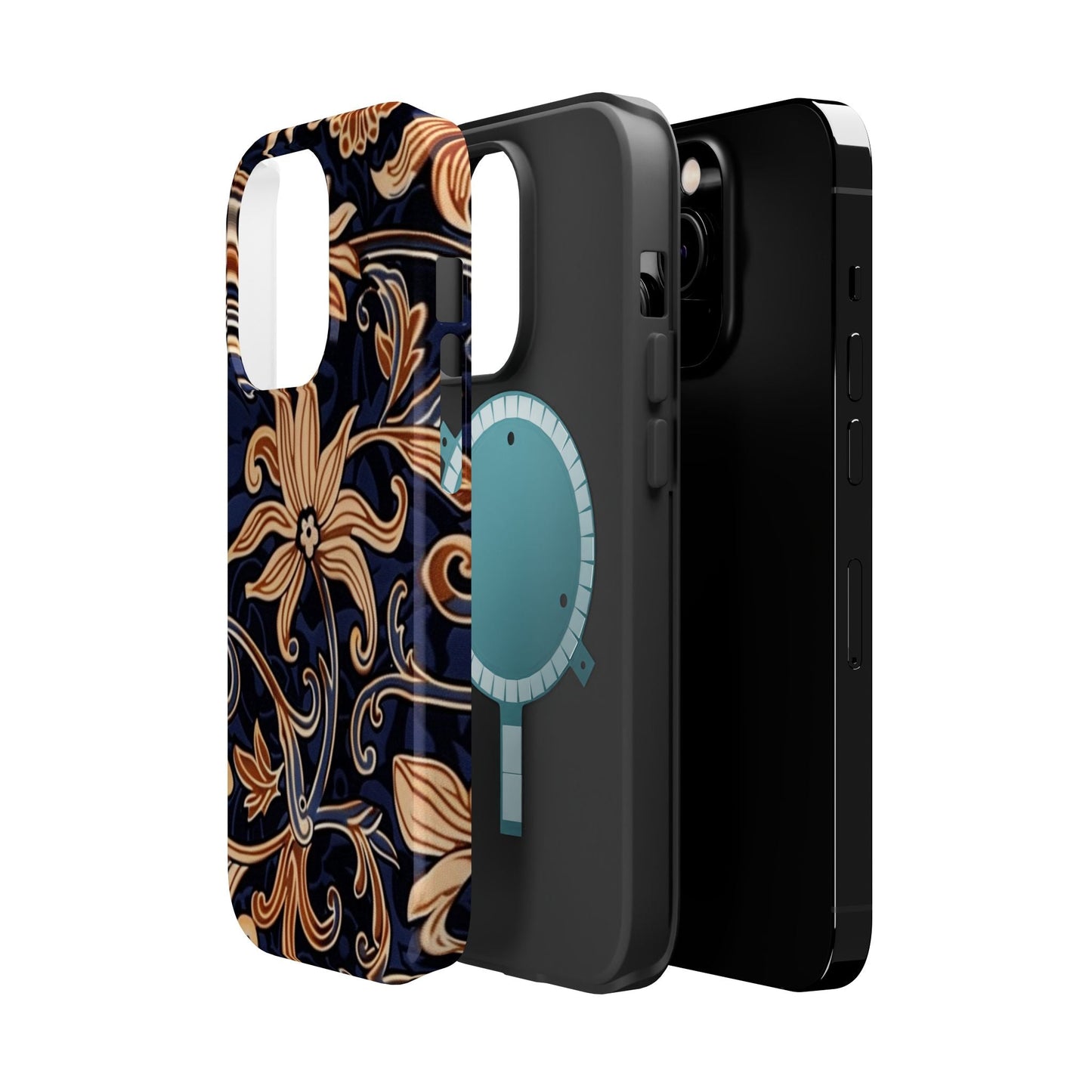 Floral Baroque Magnetic Impact - Resistant Phone Case - DIGITAL X