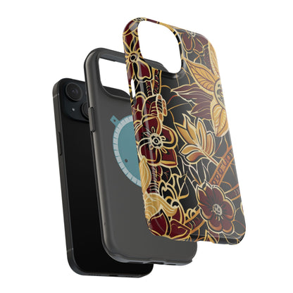 Floral Batik Magnetic Impact - Resistant Phone Case - DIGITAL X