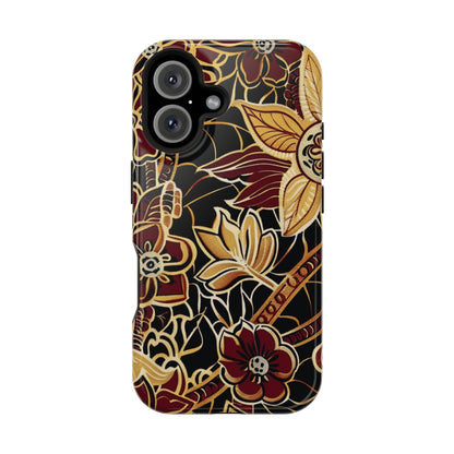 Floral Batik Magnetic Impact - Resistant Phone Case - DIGITAL X
