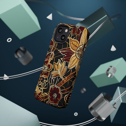 Floral Batik Magnetic Impact - Resistant Phone Case - DIGITAL X