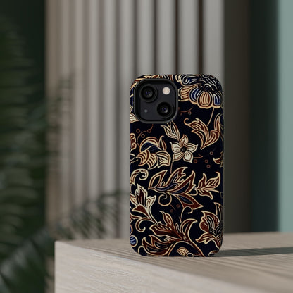 Floral Batik Magnetic Impact - Resistant Phone Case - DIGITAL X