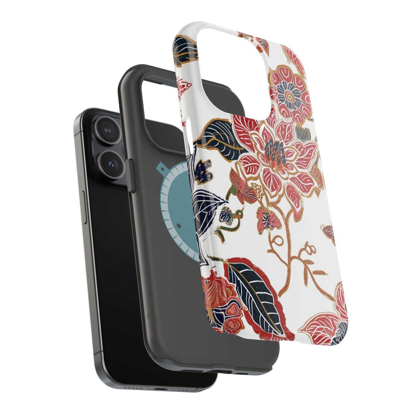 Floral Batik Magnetic Impact - Resistant Phone Case - DIGITAL X
