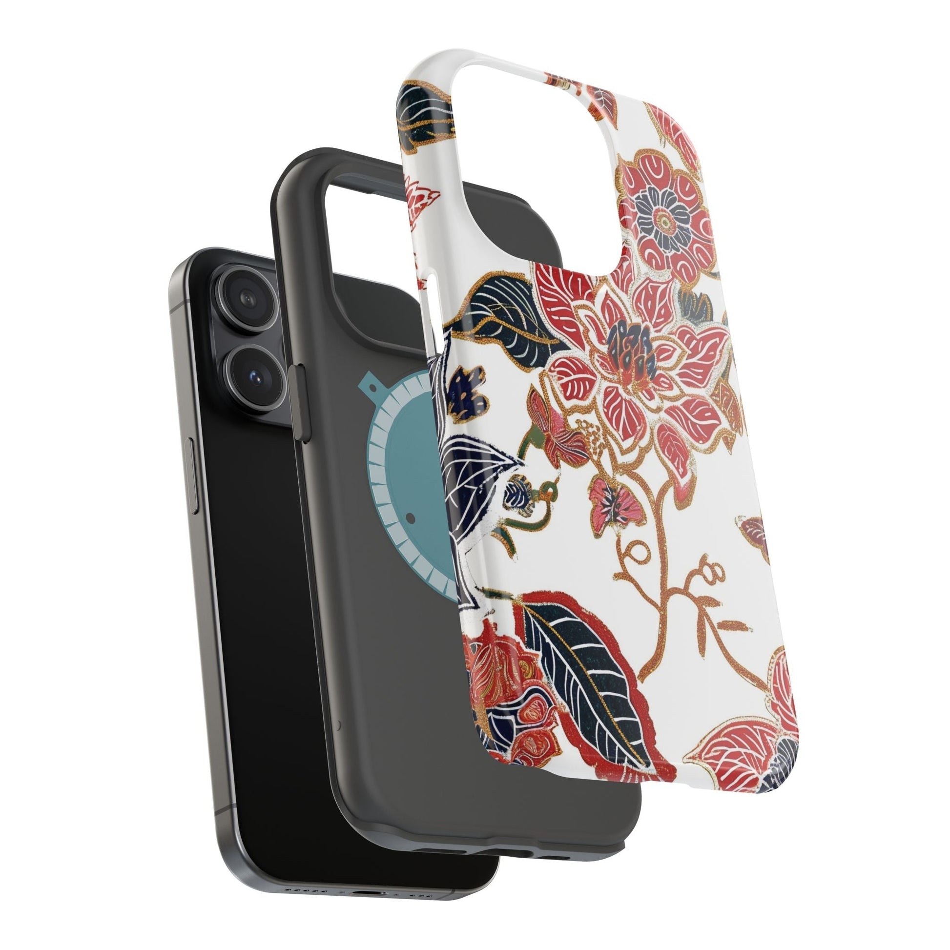 Floral Batik Magnetic Impact - Resistant Phone Case - DIGITAL X