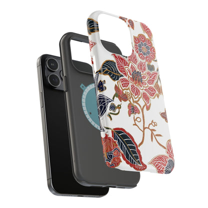 Floral Batik Magnetic Impact - Resistant Phone Case - DIGITAL X