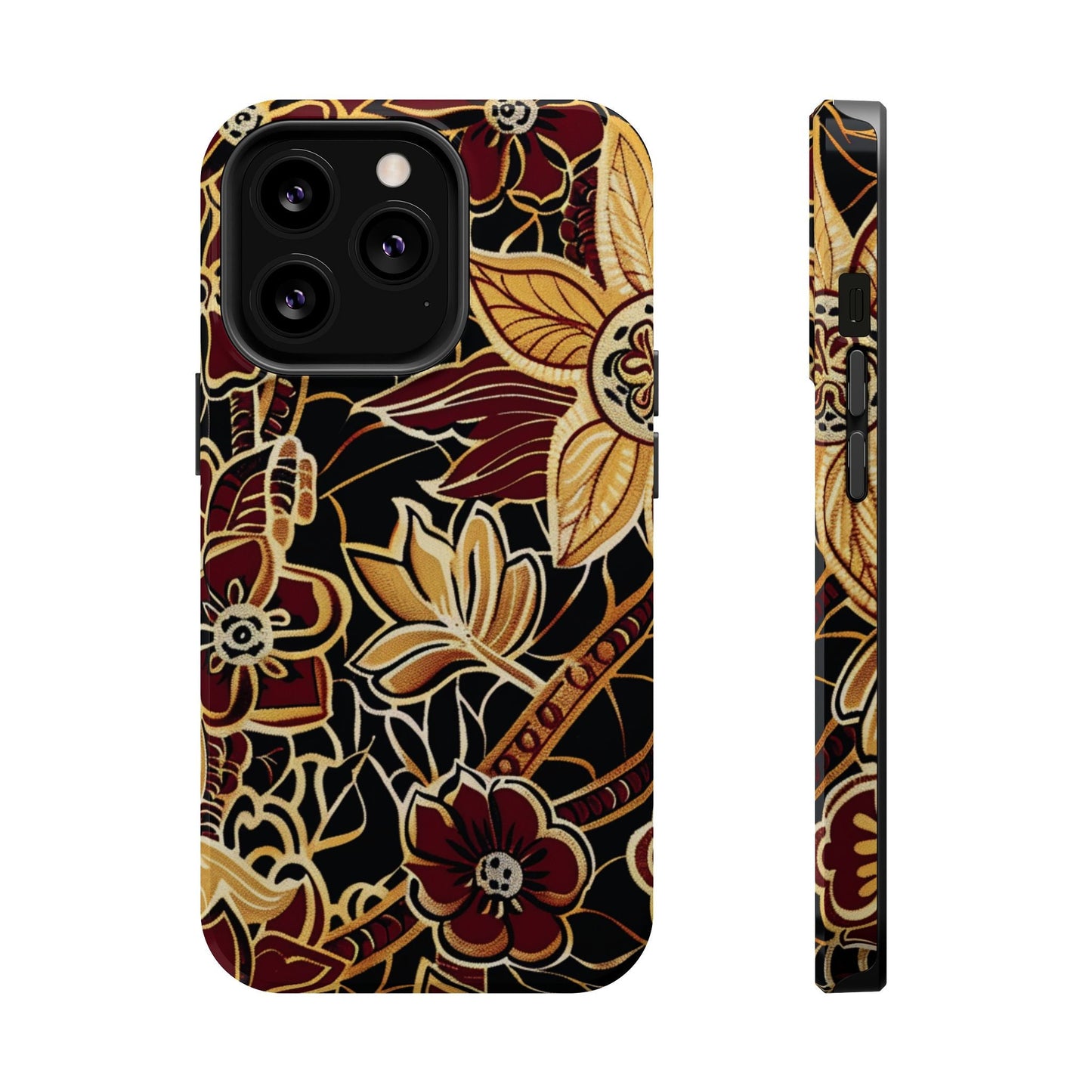 Floral Batik Magnetic Impact - Resistant Phone Case - DIGITAL X