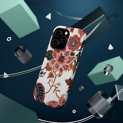 Floral Batik Magnetic Impact - Resistant Phone Case - DIGITAL X