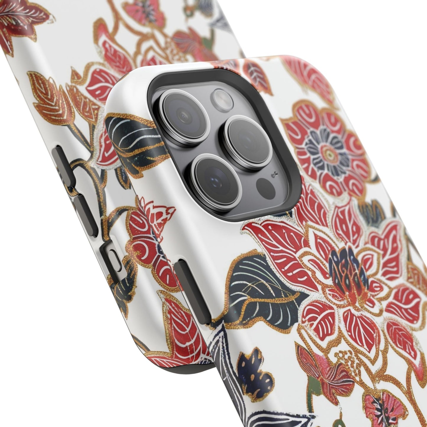 Floral Batik Magnetic Impact - Resistant Phone Case - DIGITAL X