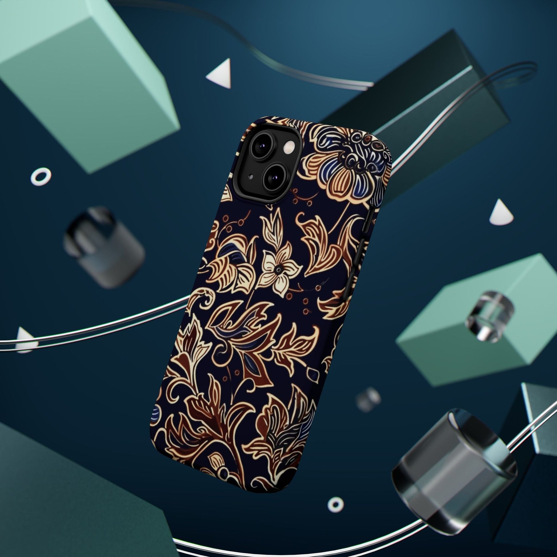 Floral Batik Magnetic Impact - Resistant Phone Case - DIGITAL X