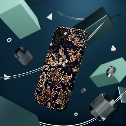 Floral Batik Magnetic Impact - Resistant Phone Case - DIGITAL X