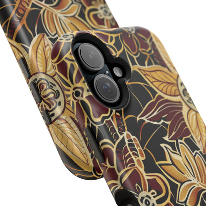 Floral Batik Magnetic Impact - Resistant Phone Case - DIGITAL X