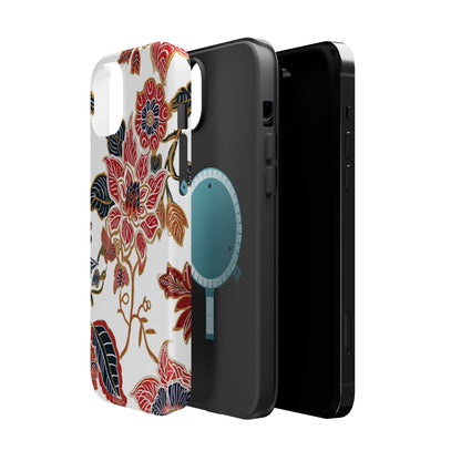 Floral Batik Magnetic Impact - Resistant Phone Case - DIGITAL X