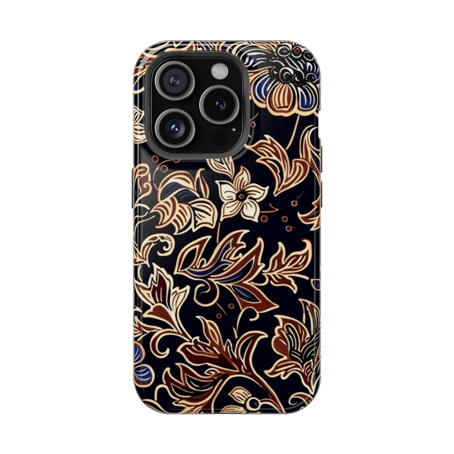 Floral Batik Magnetic Impact - Resistant Phone Case - DIGITAL X