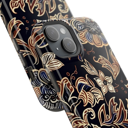 Floral Batik Magnetic Impact - Resistant Phone Case - DIGITAL X