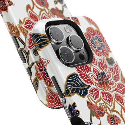 Floral Batik Magnetic Impact - Resistant Phone Case - DIGITAL X