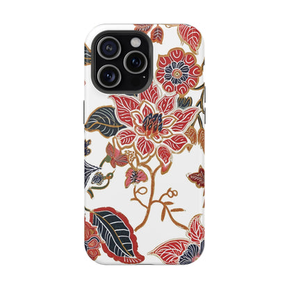 Floral Batik Magnetic Impact - Resistant Phone Case - DIGITAL X