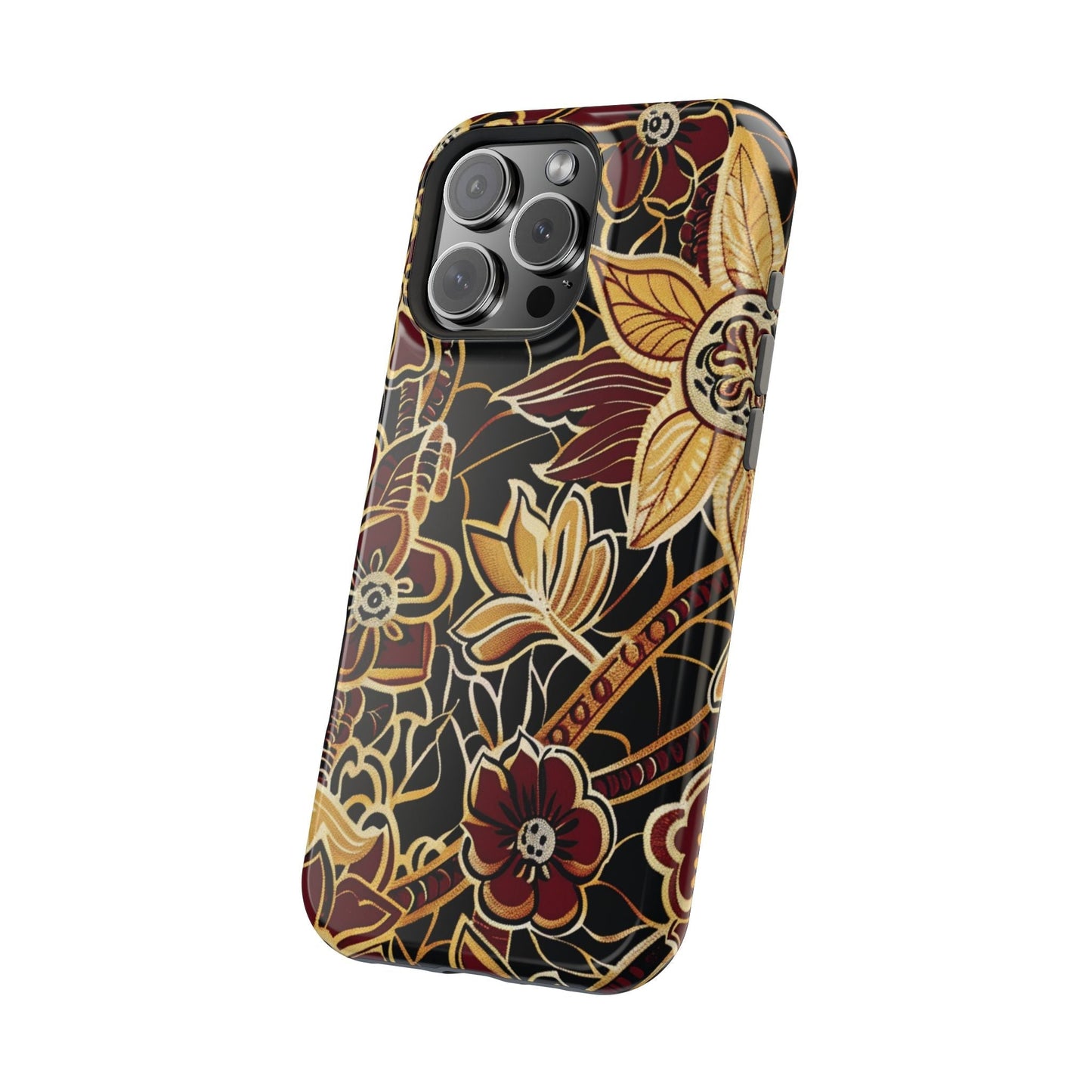 Floral Batik Magnetic Impact - Resistant Phone Case - DIGITAL X