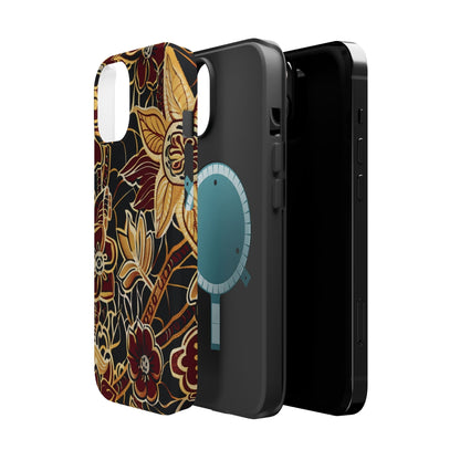 Floral Batik Magnetic Impact - Resistant Phone Case - DIGITAL X