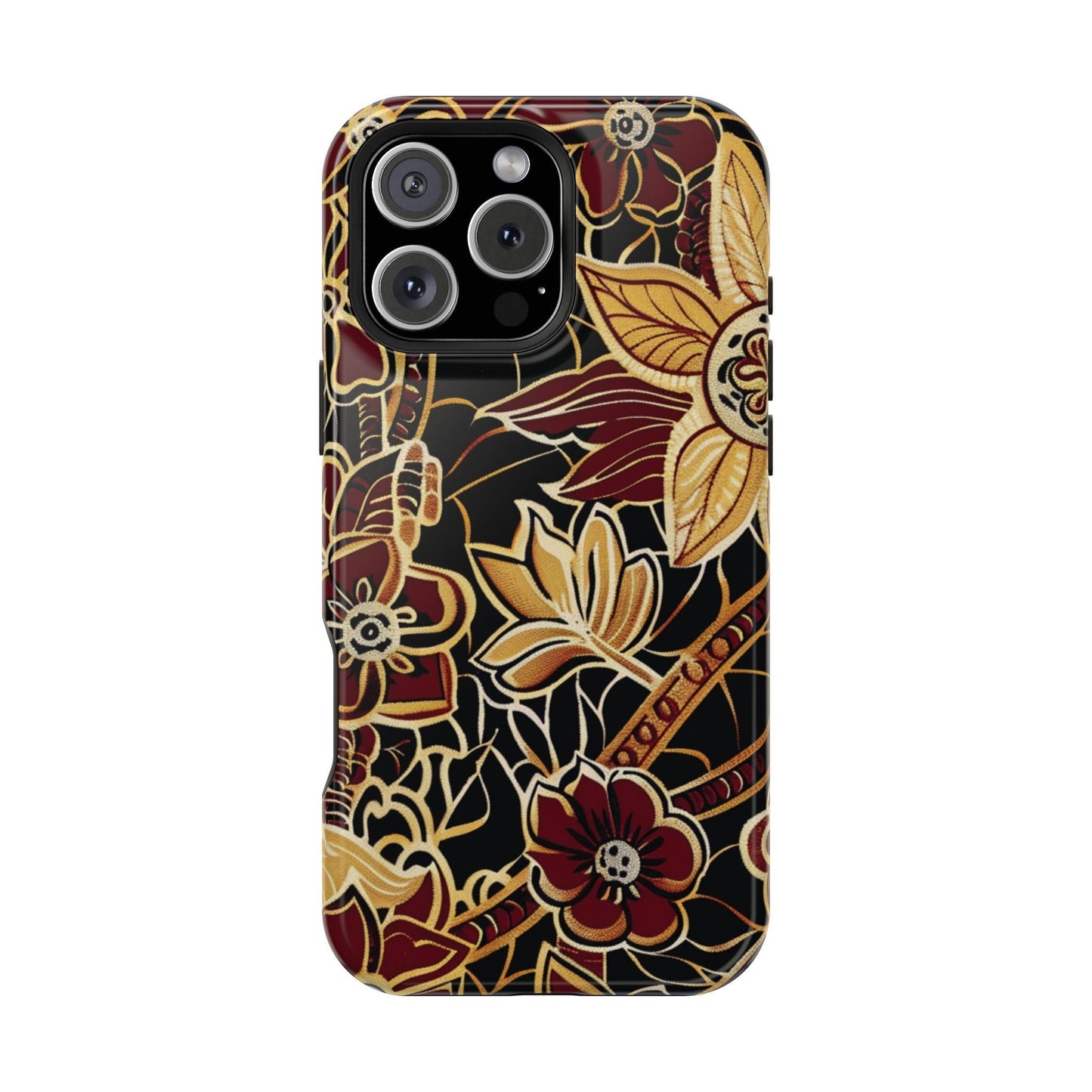 Floral Batik Magnetic Impact - Resistant Phone Case - DIGITAL X