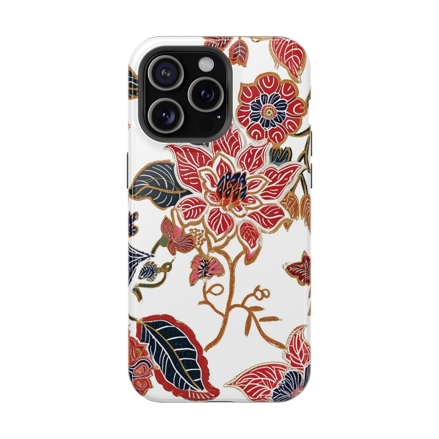 Floral Batik Magnetic Impact - Resistant Phone Case - DIGITAL X