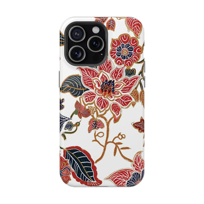 Floral Batik Magnetic Impact - Resistant Phone Case - DIGITAL X