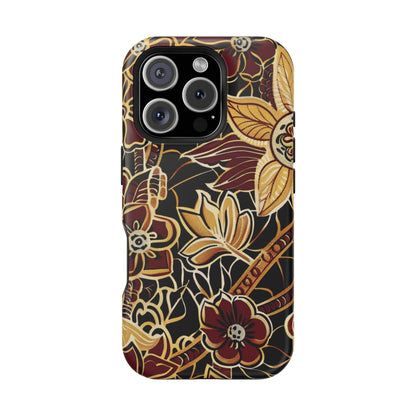 Floral Batik Magnetic Impact - Resistant Phone Case - DIGITAL X
