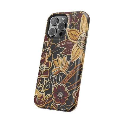 Floral Batik Magnetic Impact - Resistant Phone Case - DIGITAL X