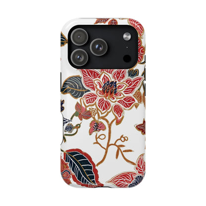 Floral Batik Magnetic Impact - Resistant Phone Case - DIGITAL X