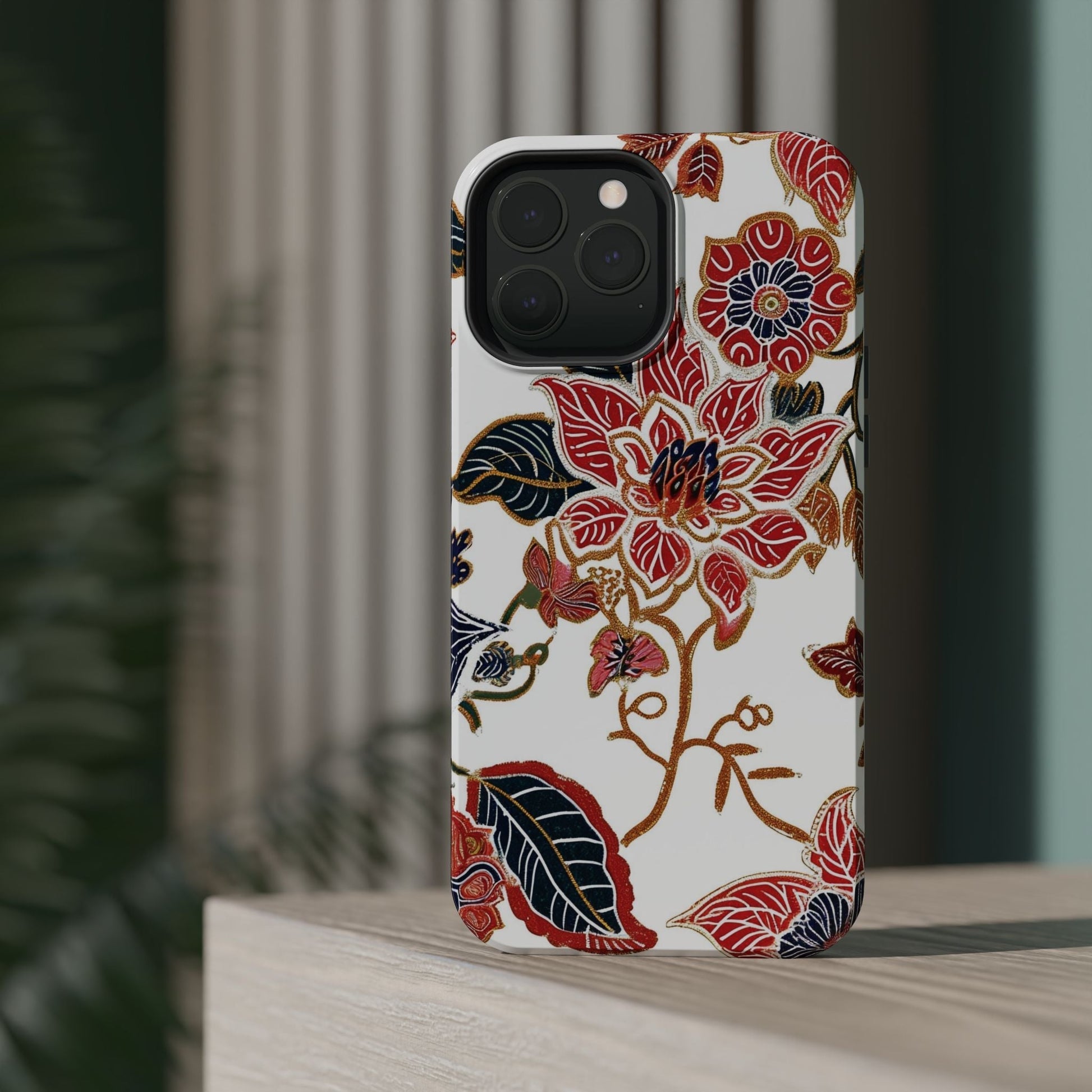 Floral Batik Magnetic Impact - Resistant Phone Case - DIGITAL X