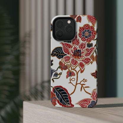 Floral Batik Magnetic Impact - Resistant Phone Case - DIGITAL X