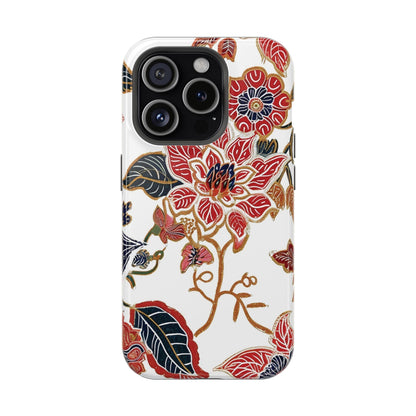 Floral Batik Magnetic Impact - Resistant Phone Case - DIGITAL X