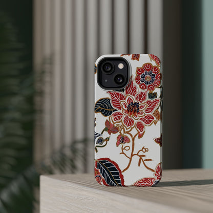 Floral Batik Magnetic Impact - Resistant Phone Case - DIGITAL X
