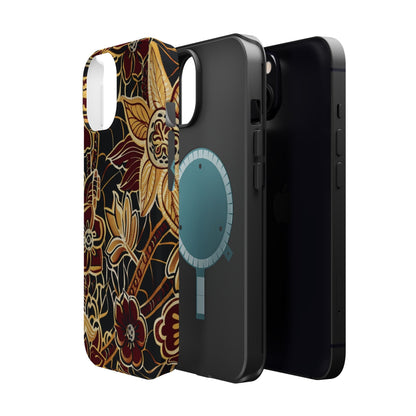 Floral Batik Magnetic Impact - Resistant Phone Case - DIGITAL X