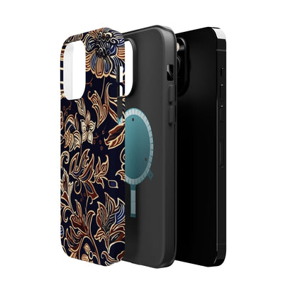 Floral Batik Magnetic Impact - Resistant Phone Case - DIGITAL X
