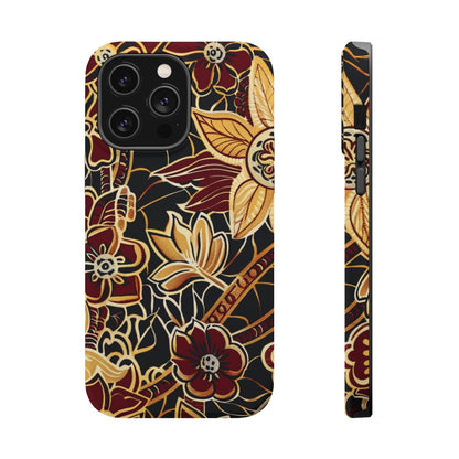 Floral Batik Magnetic Impact - Resistant Phone Case - DIGITAL X